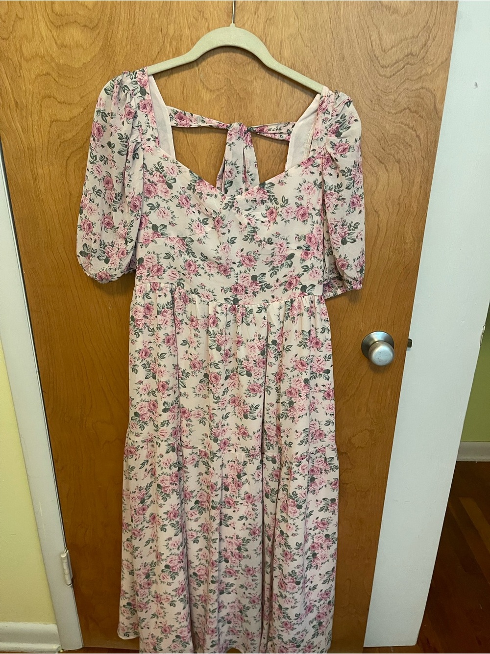 Boutique Pink Floral Maxi Dress